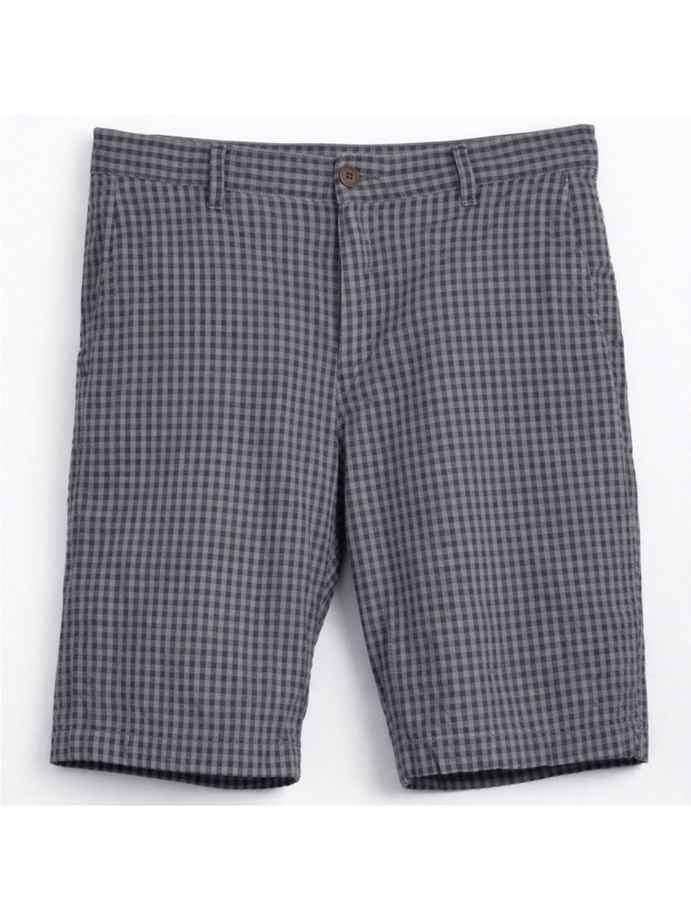 Tommy Bahama Gray Seersucker Cotton Shorts | Size 33 | Flat Front | 9” Inseam